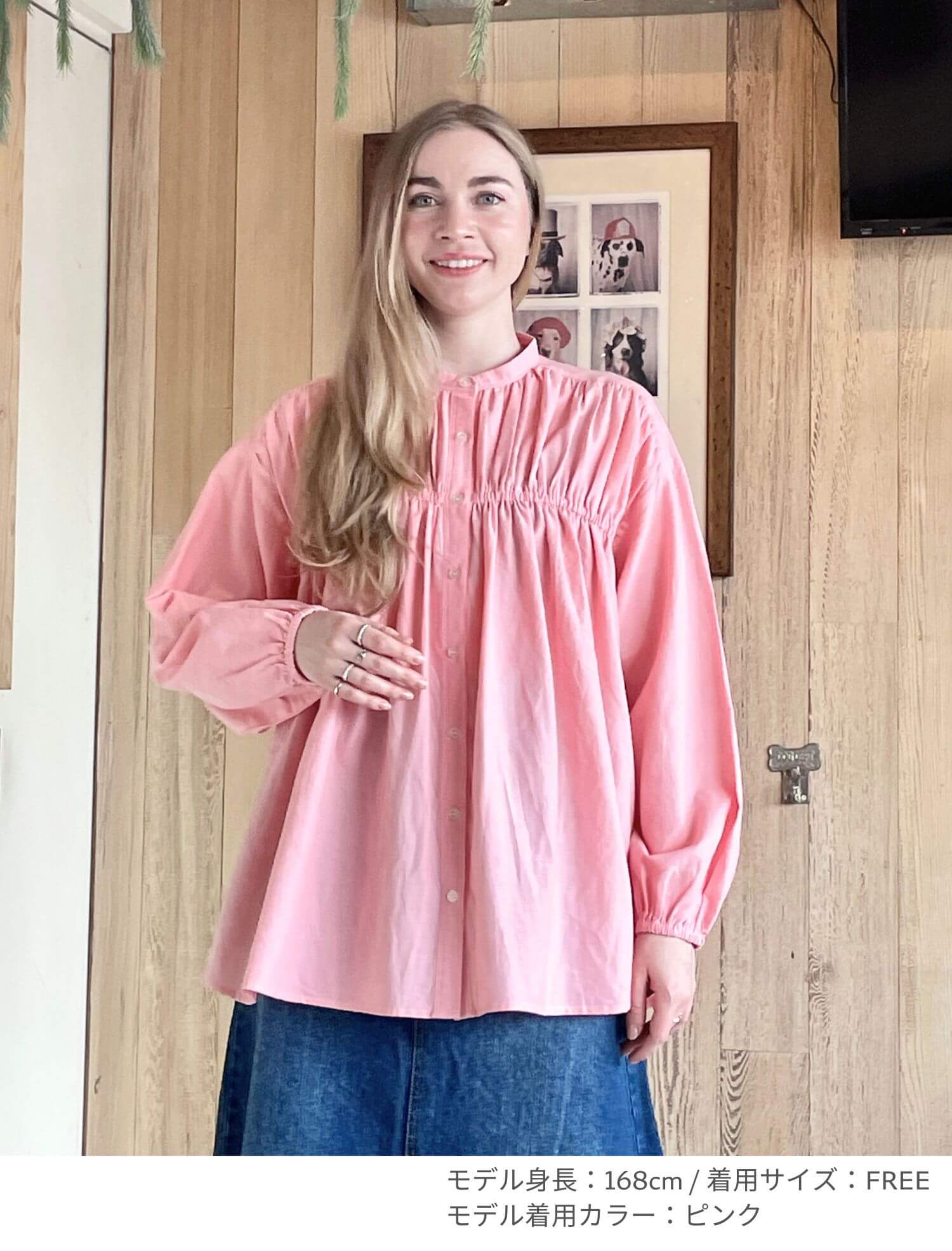 バンドカラーシャーリングシャツ ブランドのドッグデプト/DOG DEPT