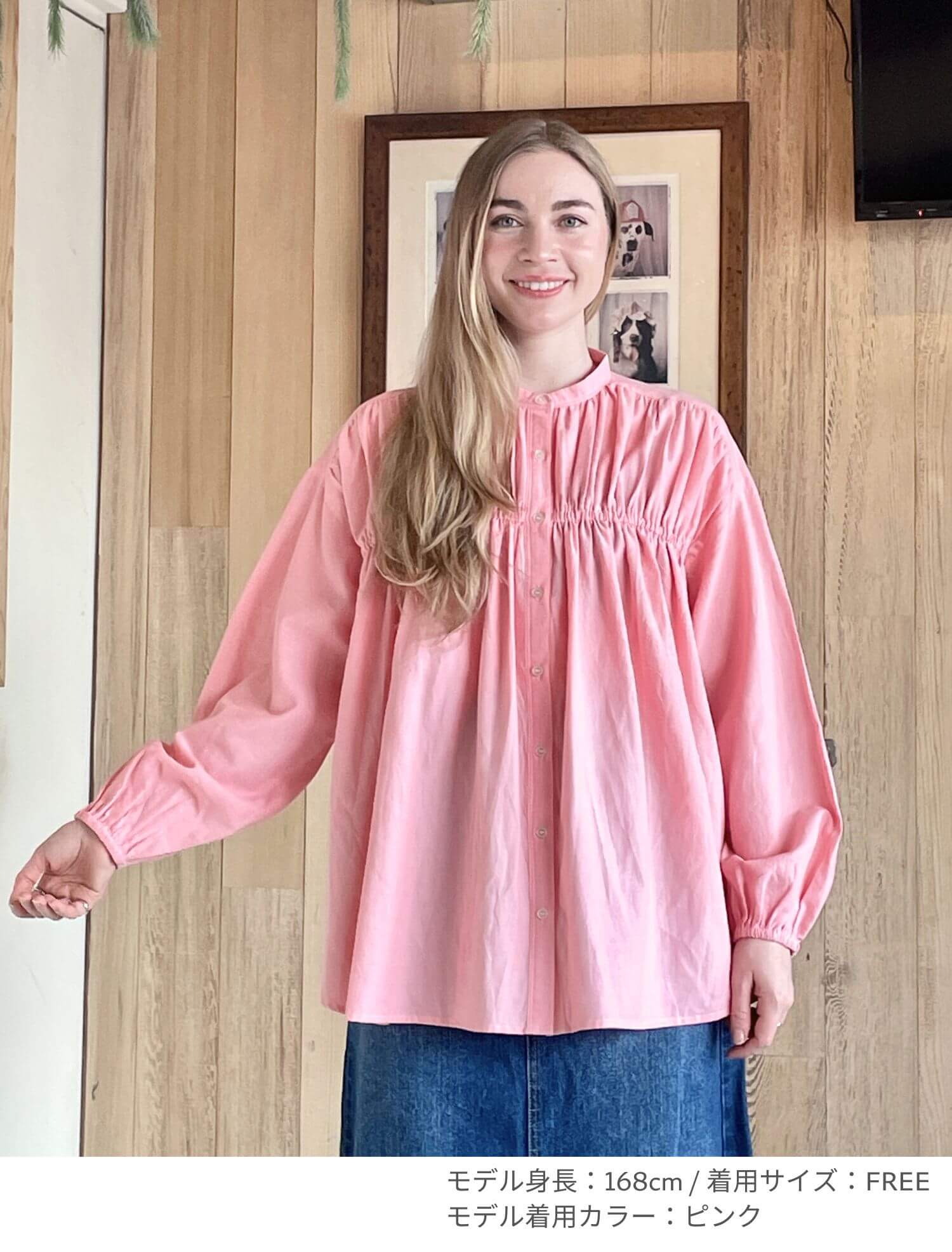 バンドカラーシャーリングシャツ ブランドのドッグデプト/DOG DEPT