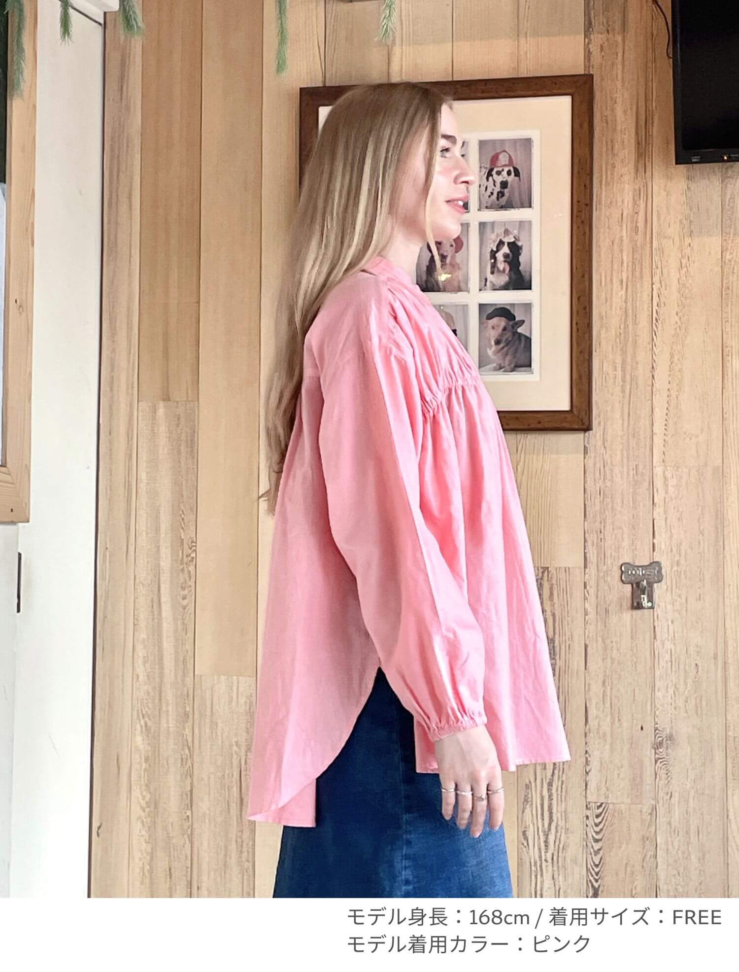 バンドカラーシャーリングシャツ ブランドのドッグデプト/DOG DEPT