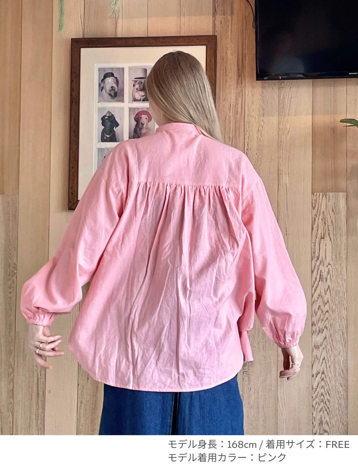 バンドカラーシャーリングシャツ ブランドのドッグデプト/DOG DEPT