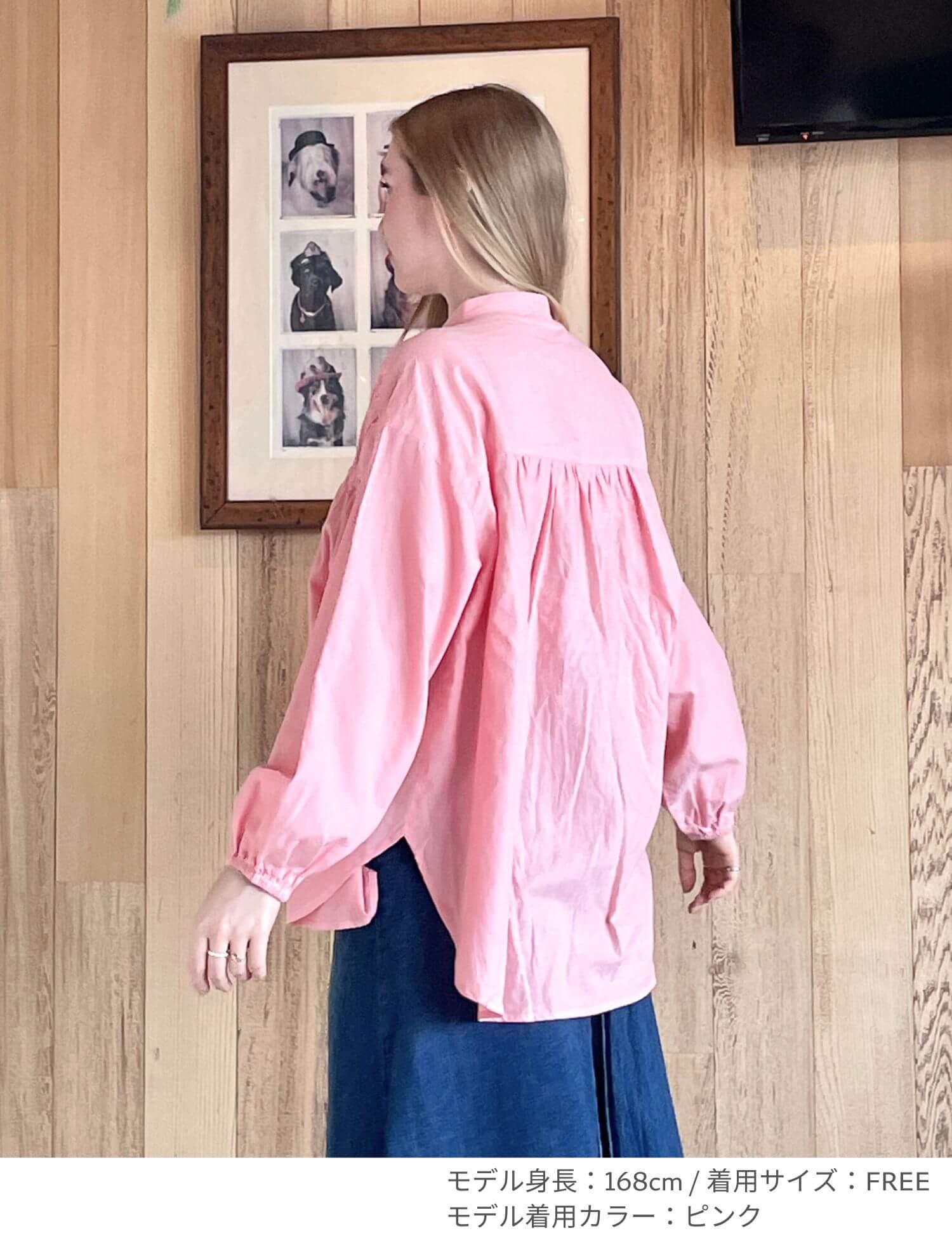 バンドカラーシャーリングシャツ ブランドのドッグデプト/DOG DEPT