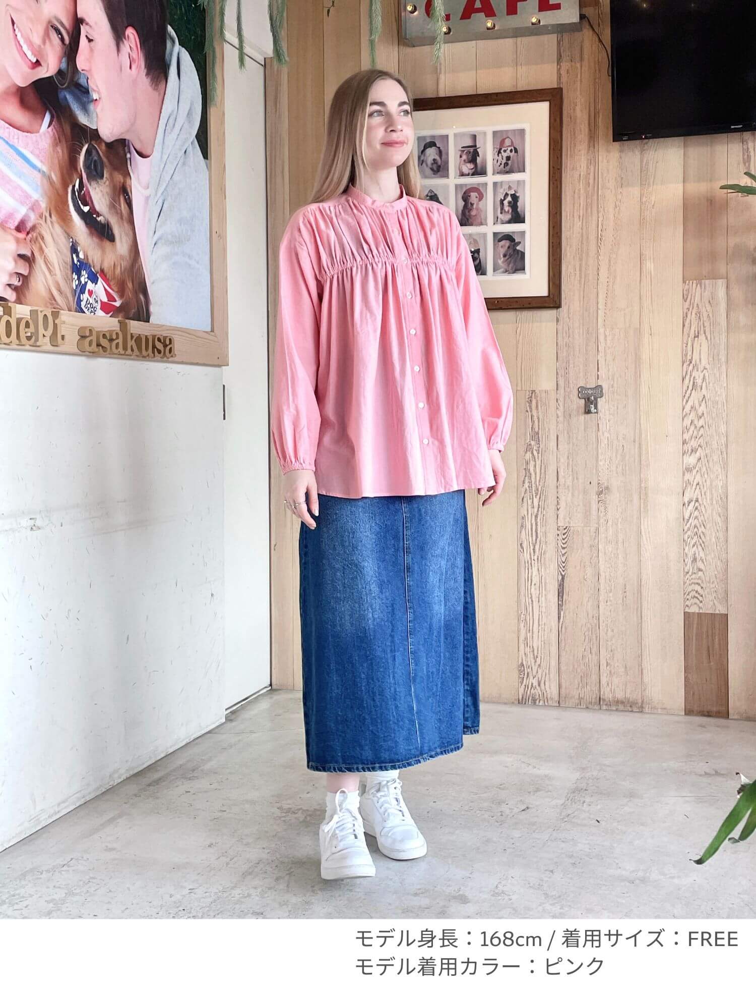 バンドカラーシャーリングシャツ ブランドのドッグデプト/DOG DEPT