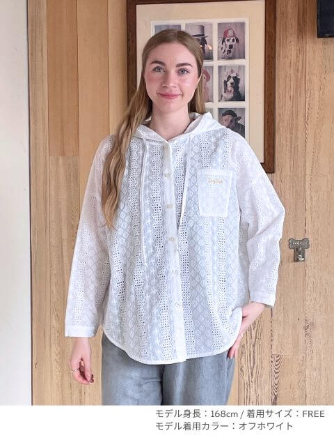 エンブロイダリーシャツパーカー   ブランドのドッグデプト/DOG DEPT