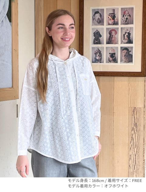 エンブロイダリーシャツパーカー   ブランドのドッグデプト/DOG DEPT