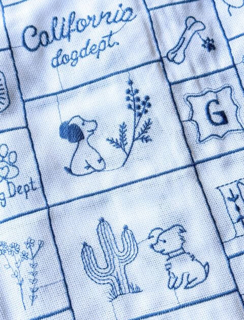 エンブロイダリー刺繍L/Sシャツ ブランドのドッグデプト/DOG DEPT