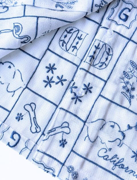 エンブロイダリー刺繍L/Sシャツ ブランドのドッグデプト/DOG DEPT