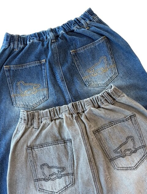 カルゼデニムサイド切り替えパンツ ブランドのドッグデプト/DOG DEPT