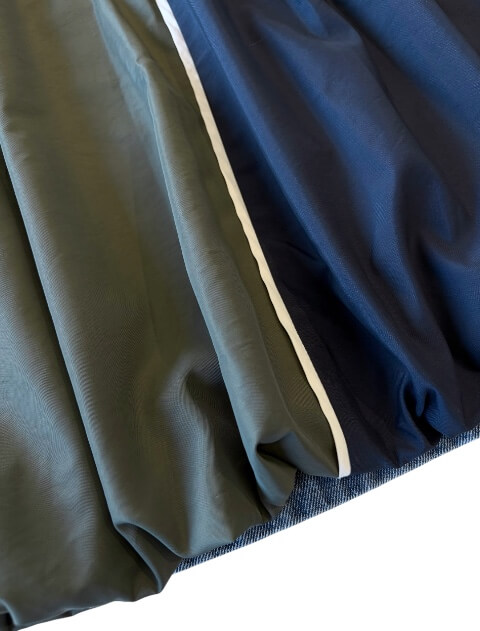 デニム＆ナイロンバルーンスカート ブランドのドッグデプト/DOG DEPT