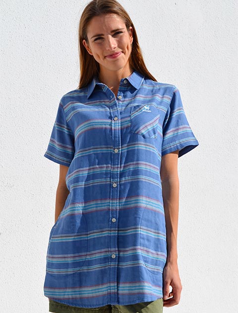 《期間限定アウトレット》【WOMEN】ネイティブボーダーシャツ