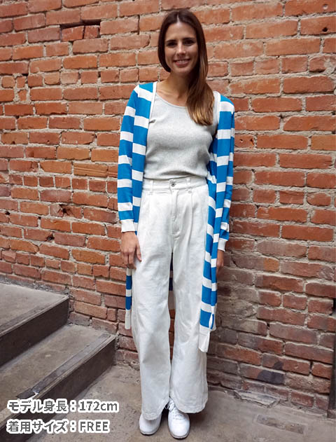 ボーダーロングカーデ