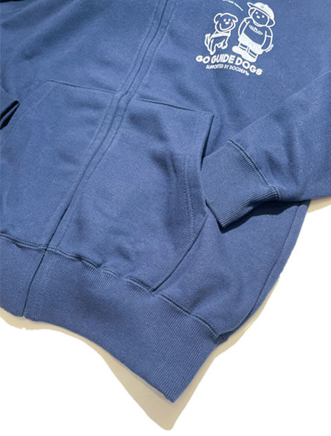 UNISEX】ガイドドッグ×DOG DEPTコラボ ジップパーカー