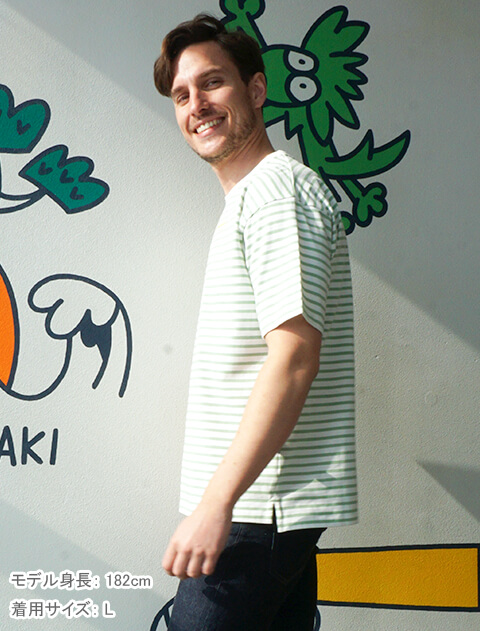 ボーダービッグTシャツ  ブランドのドッグデプト/DOG DEPT