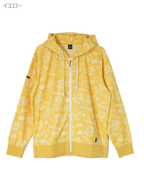 【郁】dogdept  アウター 期間限定アウトレット》【UNISEX】パイルジャガードジップパーカー