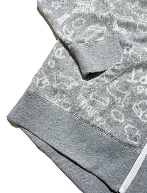 パイルジャガードジップパーカー   ブランドのドッグデプト/DOG DEPT