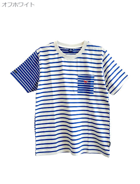 クレイジーボーダーポケットTシャツ ブランドのドッグデプト/DOG DEPT