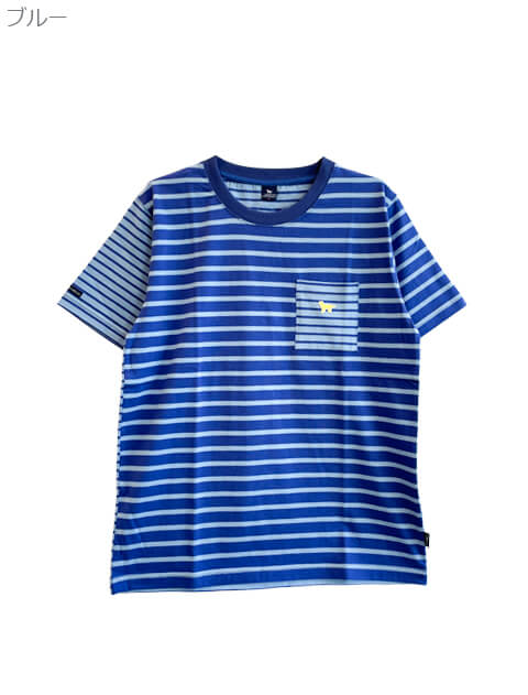 クレイジーボーダーポケットTシャツ ブランドのドッグデプト/DOG DEPT