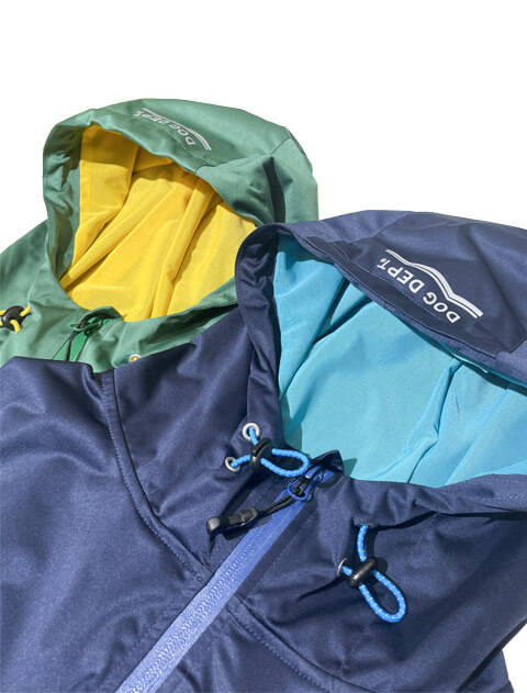 ２レイヤー　撥水ジップパーカー  ブランドのドッグデプト/DOG DEPT