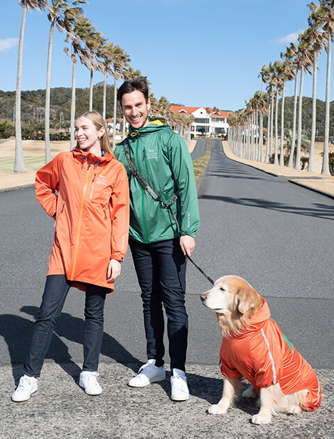 ２レイヤー　撥水ジップパーカー  ブランドのドッグデプト/DOG DEPT