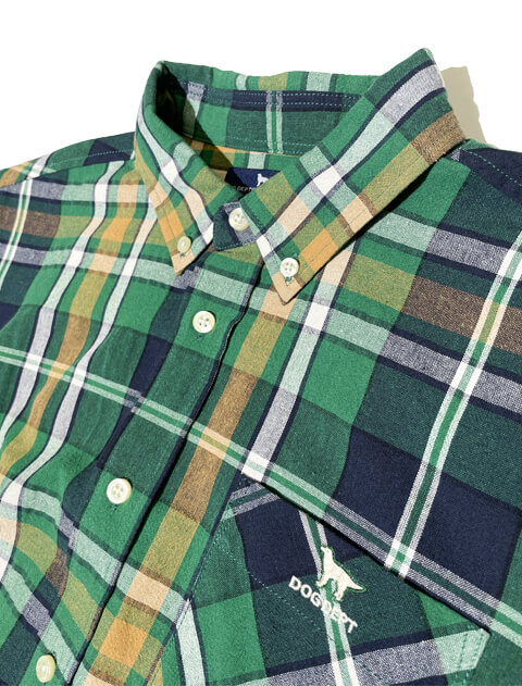 チェックB/D半袖シャツ  ブランドのドッグデプト/DOG DEPT