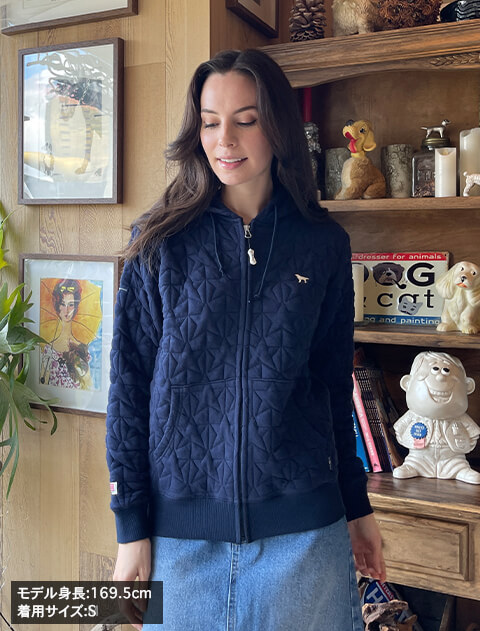 スターキルトジップパーカー  ブランドのドッグデプト/DOG DEPT