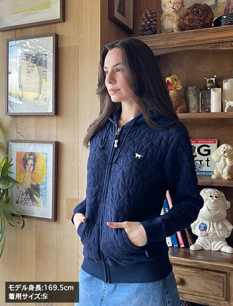 スターキルトジップパーカー  ブランドのドッグデプト/DOG DEPT