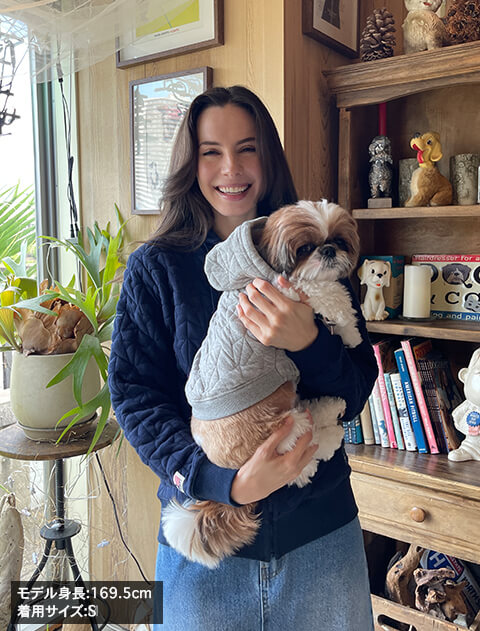 スターキルトジップパーカー  ブランドのドッグデプト/DOG DEPT