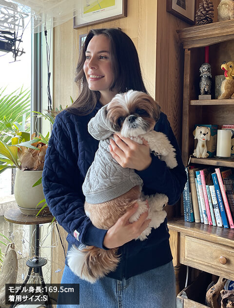 スターキルトジップパーカー  ブランドのドッグデプト/DOG DEPT