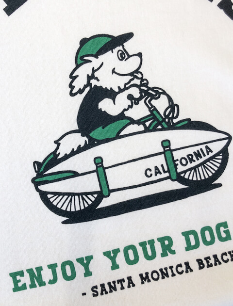 ビーチドッグTシャツ   ブランドのドッグデプト/DOG DEPT