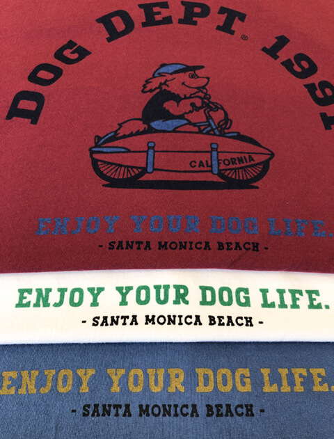 ビーチドッグTシャツ   ブランドのドッグデプト/DOG DEPT