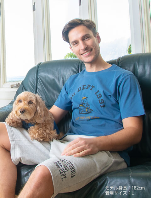 ビーチドッグTシャツ   ブランドのドッグデプト/DOG DEPT