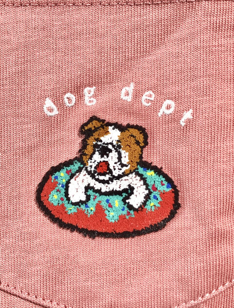 歯ブラシ刺繍ポケットTシャツ   ブランドのドッグデプト/DOG DEPT