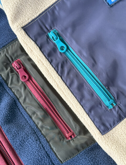 ソフトタッチフリースノーカラーフルジップ   ブランドのドッグデプト/DOG DEPT