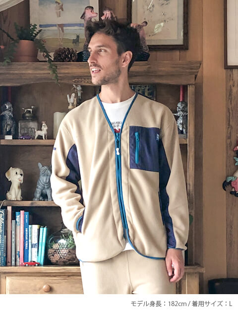 ソフトタッチフリースノーカラーフルジップ   ブランドのドッグデプト/DOG DEPT