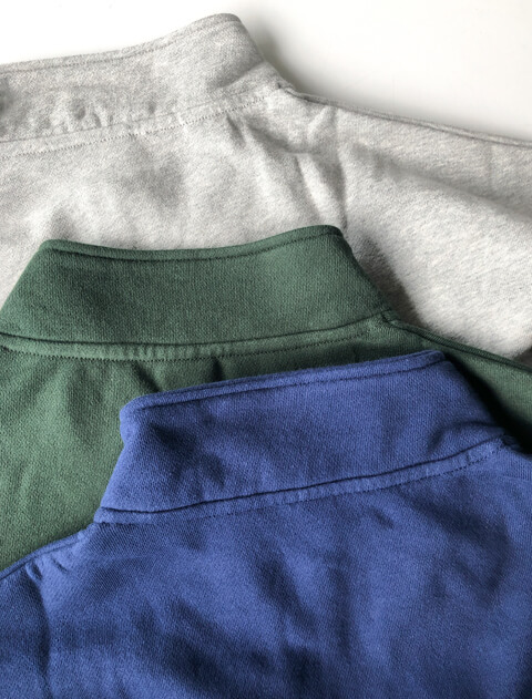 リアルドッグカレッジ刺繍ハーフジップスウェット   ブランドのドッグデプト/DOG DEPT