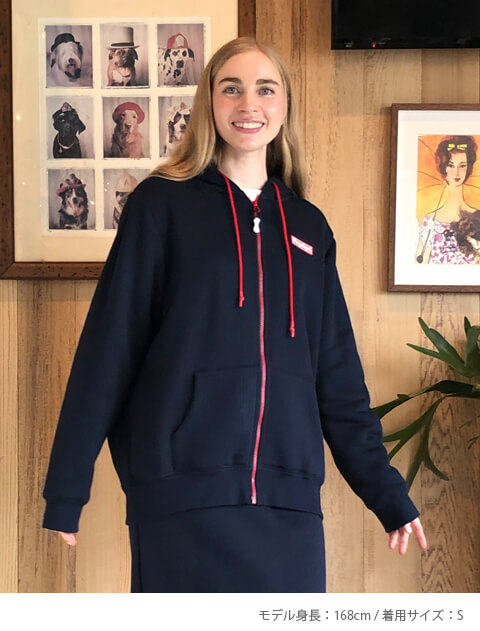 裏ボアジップパーカー   ブランドのドッグデプト/DOG DEPT