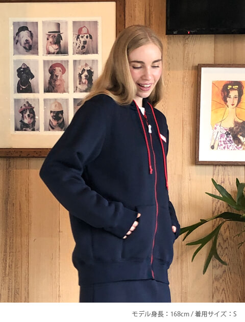 裏ボアジップパーカー   ブランドのドッグデプト/DOG DEPT