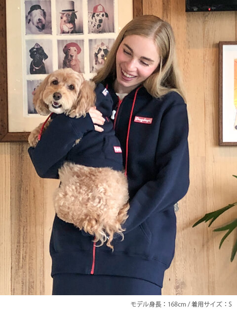 裏ボアジップパーカー   ブランドのドッグデプト/DOG DEPT