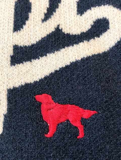 スポーツロゴクルーニット   ブランドのドッグデプト/DOG DEPT