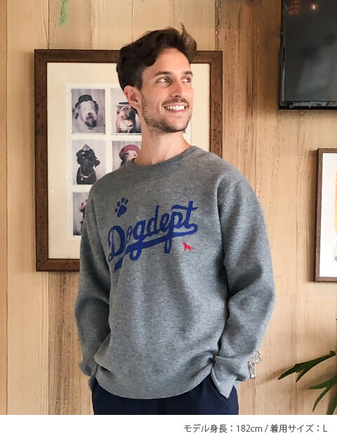 スポーツロゴクルーニット   ブランドのドッグデプト/DOG DEPT