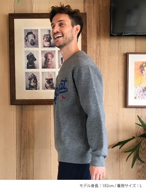 スポーツロゴクルーニット   ブランドのドッグデプト/DOG DEPT