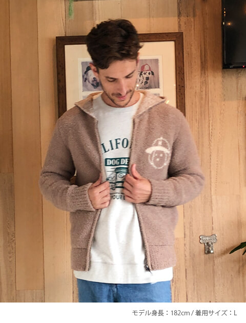 デプタ＆マックスモコモコジップパーカー  ブランドのドッグデプト/DOG DEPT