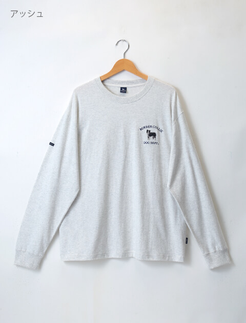 リアルドッグカレッジ刺繍ロンT   ブランドのドッグデプト/DOG DEPT