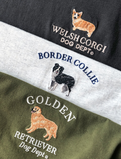 リアルドッグカレッジ刺繍ロンT   ブランドのドッグデプト/DOG DEPT