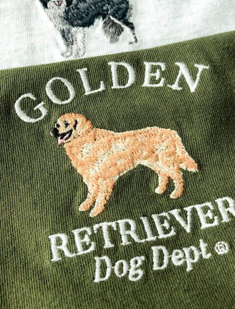 リアルドッグカレッジ刺繍ロンT   ブランドのドッグデプト/DOG DEPT