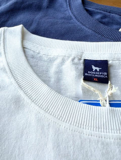 USAシャドーボーダーロゴベーシックTシャツ ブランドのドッグデプト/DOG DEPT