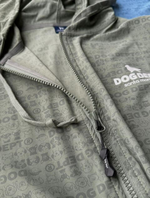 接触冷感ストレッチツイルジップパーカー  ブランドのドッグデプト/DOG DEPT
