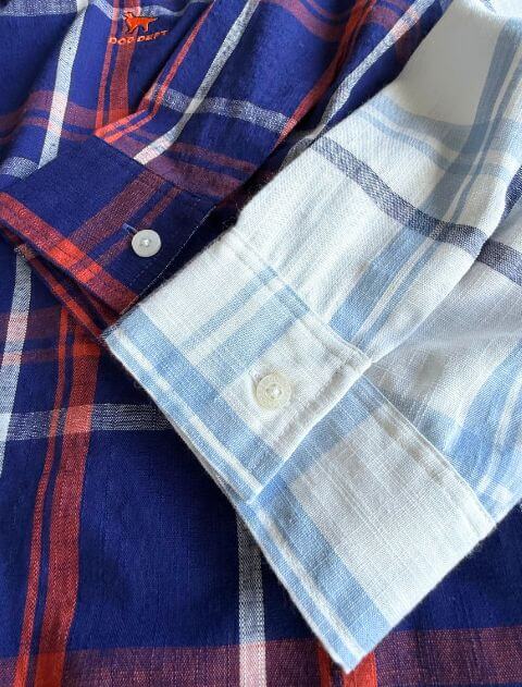 綿麻R/G　半袖シャツ   ブランドのドッグデプト/DOG DEPT