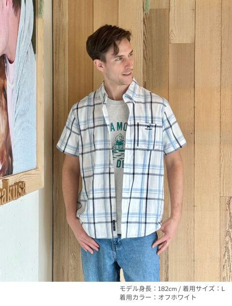 綿麻R/G　半袖シャツ   ブランドのドッグデプト/DOG DEPT