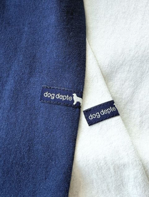 配色ステッチロゴロンT ブランドのドッグデプト/DOG DEPT