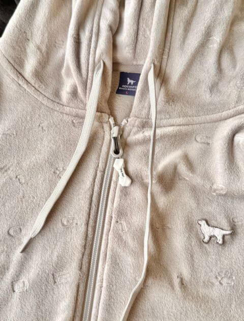 ストレッチベロアジップパーカー  ブランドのドッグデプト/DOG DEPT